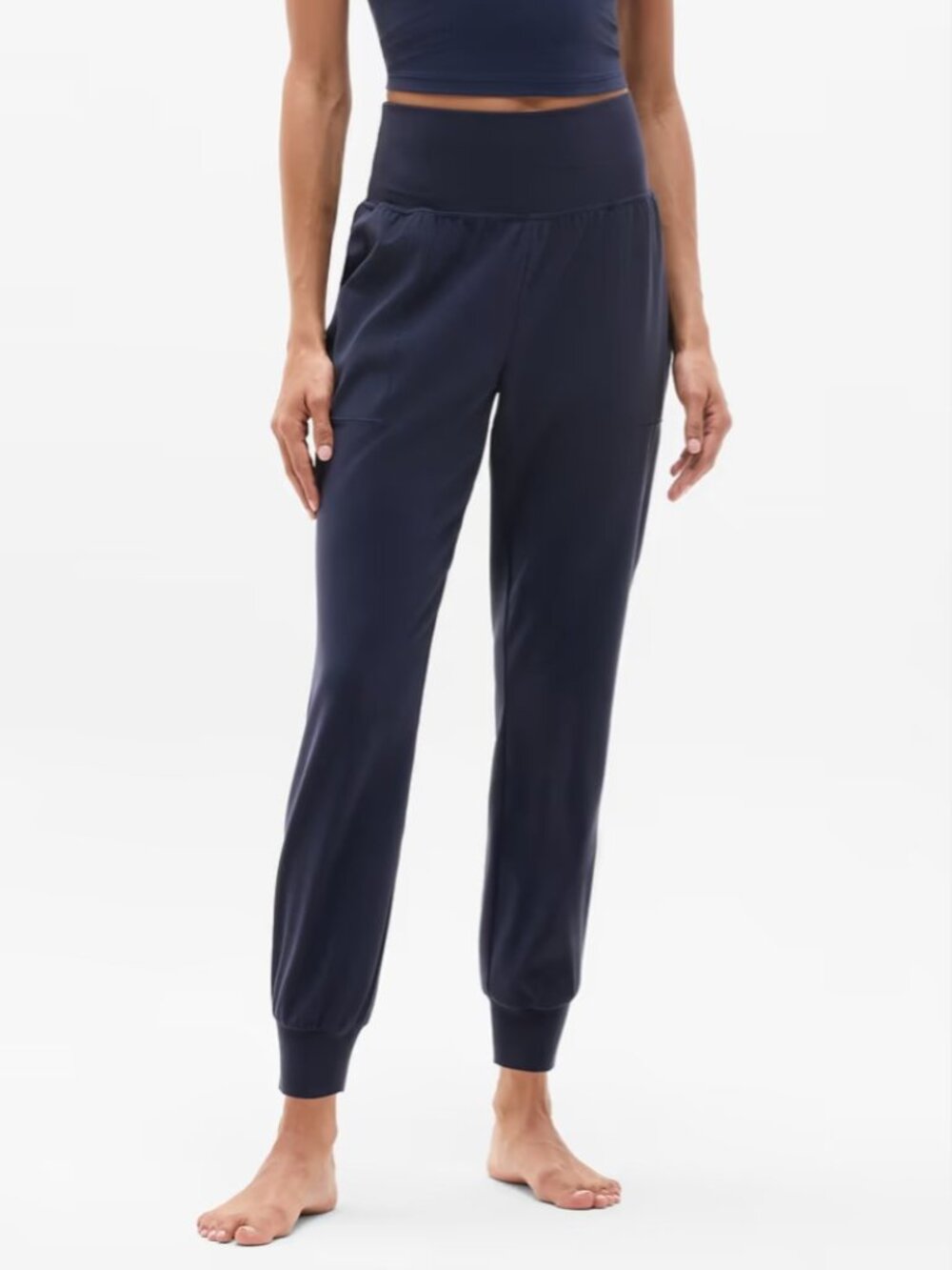 Athleta Salutation Jogger in Powervita Navy Blue Sz Large Tall